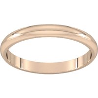 2.5mm D Shape Standard Wedding Ring In 9 Carat Rose Gold - Ring Size H