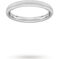2.5mm D Shape Standard Matt Finished Wedding Ring In Platinum - Ring Size Y at Goldsmiths Jewellery 2.5mm D Shape Standard Matt Finished Wedding Ring In Platinum - Ring Size Y.