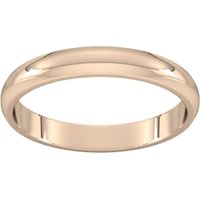 3mm D Shape Standard Wedding Ring In 9 Carat Rose Gold - Ring Size I