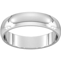 5mm D Shape Standard Wedding Ring In 9 Carat White Gold - Ring Size M