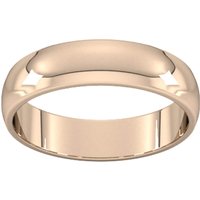 5mm D Shape Standard Wedding Ring In 18 Carat Rose Gold - Ring Size R