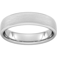 5mm D Shape Standard Matt Finished Wedding Ring In 950 Palladium - Ring Size K