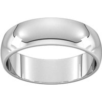 6mm D Shape Standard Wedding Ring In Platinum - Ring Size U