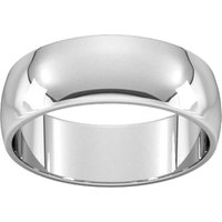 7mm D Shape Standard Wedding Ring In Platinum - Ring Size M