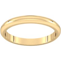 2.5mm D Shape Heavy Wedding Ring In 9 Carat Yellow Gold - Ring Size M