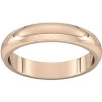 4mm D Shape Heavy Wedding Ring In 9 Carat Rose Gold - Ring Size V