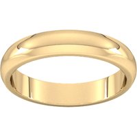 4mm D Shape Heavy Wedding Ring In 18 Carat Yellow Gold - Ring Size J