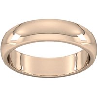 5mm D Shape Heavy Wedding Ring In 9 Carat Rose Gold - Ring Size O