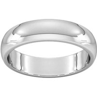 5mm D Shape Heavy Wedding Ring In Sterling Silver - Ring Size T