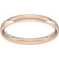 2.5mm Traditional Court Standard Wedding Ring In 18 Carat Rose Gold - Ring Size J