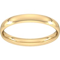 3mm Traditional Court Standard Wedding Ring In 18 Carat Yellow Gold - Ring Size U