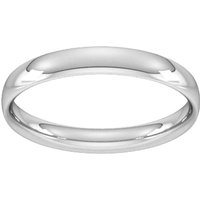 4mm Traditional Court Standard Wedding Ring In 9 Carat White Gold - Ring Size R