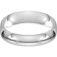 5mm Traditional Court Standard Wedding Ring In 18 Carat White Gold - Ring Size L