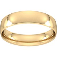 5mm Traditional Court Standard Wedding Ring In 18 Carat Yellow Gold - Ring Size R