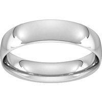5mm Traditional Court Standard Wedding Ring In 950 Palladium - Ring Size H