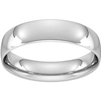 5mm Traditional Court Standard Wedding Ring In Sterling Silver - Ring Size V