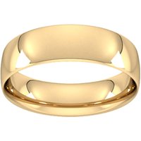 6mm Traditional Court Standard Wedding Ring In 9 Carat Yellow Gold - Ring Size N