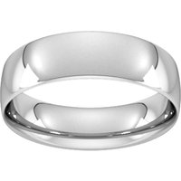 6mm Traditional Court Standard Wedding Ring In 18 Carat White Gold - Ring Size W