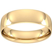 6mm Traditional Court Standard Wedding Ring In 18 Carat Yellow Gold - Ring Size H