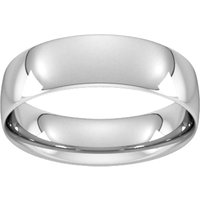 6mm Traditional Court Standard Wedding Ring In 950 Palladium - Ring Size M