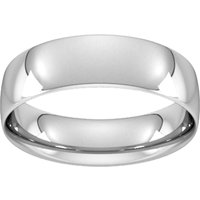 6mm Traditional Court Standard Wedding Ring In Sterling Silver - Ring Size G