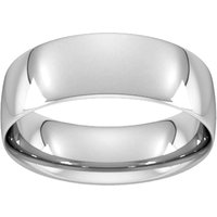 7mm Traditional Court Standard Wedding Ring In 9 Carat White Gold - Ring Size L