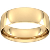 7mm Traditional Court Standard Wedding Ring In 9 Carat Yellow Gold - Ring Size J