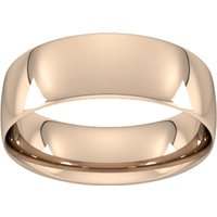 7mm Traditional Court Standard Wedding Ring In 9 Carat Rose Gold - Ring Size K