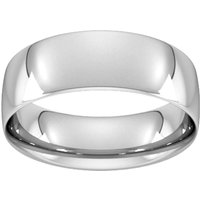 7mm Traditional Court Standard Wedding Ring In Sterling Silver - Ring Size J