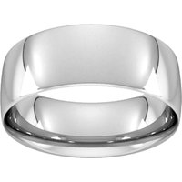 8mm Traditional Court Standard Wedding Ring In 9 Carat White Gold - Ring Size J