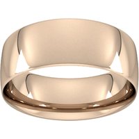8mm Traditional Court Standard Wedding Ring In 9 Carat Rose Gold - Ring Size Q