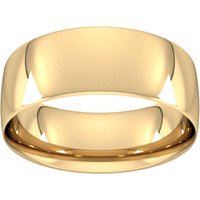 8mm Traditional Court Standard Wedding Ring In 18 Carat Yellow Gold - Ring Size J