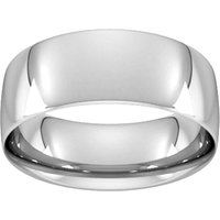8mm Traditional Court Standard Wedding Ring In 950 Palladium - Ring Size O