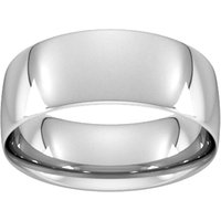 8mm Traditional Court Standard Wedding Ring In Platinum - Ring Size X