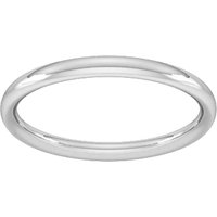 2mm Traditional Court Heavy Wedding Ring In Sterling Silver - Ring Size K