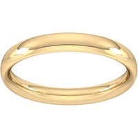 3mm Traditional Court Heavy Wedding Ring In 9 Carat Yellow Gold - Ring Size Q
