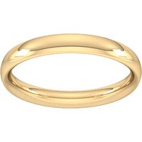 3mm Traditional Court Heavy Wedding Ring In 18 Carat Yellow Gold - Ring Size H