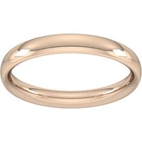3mm Traditional Court Heavy Wedding Ring In 18 Carat Rose Gold - Ring Size H