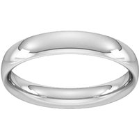 4mm Traditional Court Heavy Wedding Ring In 9 Carat White Gold - Ring Size R