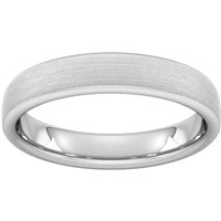 4mm Traditional Court Heavy Matt Finished Wedding Ring In 950 Palladium - Ring Size O