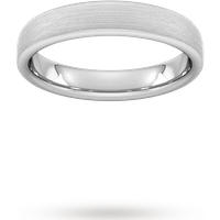 4mm Traditional Court Heavy Matt Finished Wedding Ring In Platinum - Ring Size Y