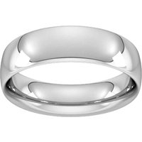 6mm Traditional Court Heavy Wedding Ring In 9 Carat White Gold - Ring Size Q