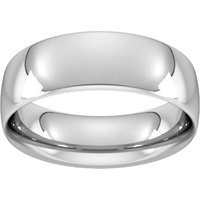 7mm Traditional Court Heavy Wedding Ring In 18 Carat White Gold - Ring Size Q