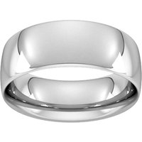 8mm Traditional Court Heavy Wedding Ring In Sterling Silver - Ring Size L