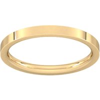 2mm Flat Court Heavy Wedding Ring In 9 Carat Yellow Gold - Ring Size N