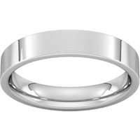 4mm Flat Court Heavy Wedding Ring In 9 Carat White Gold - Ring Size Z