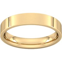 4mm Flat Court Heavy Wedding Ring In 9 Carat Yellow Gold - Ring Size Q