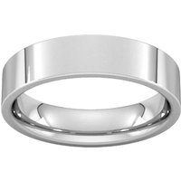 5mm Flat Court Heavy Wedding Ring In Sterling Silver - Ring Size R