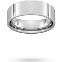 6mm Flat Court Heavy Wedding Ring In 950 Palladium - Ring Size Y