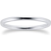 Platinum 1.5mm Slight Court Wedding Ring - Ring Size I
